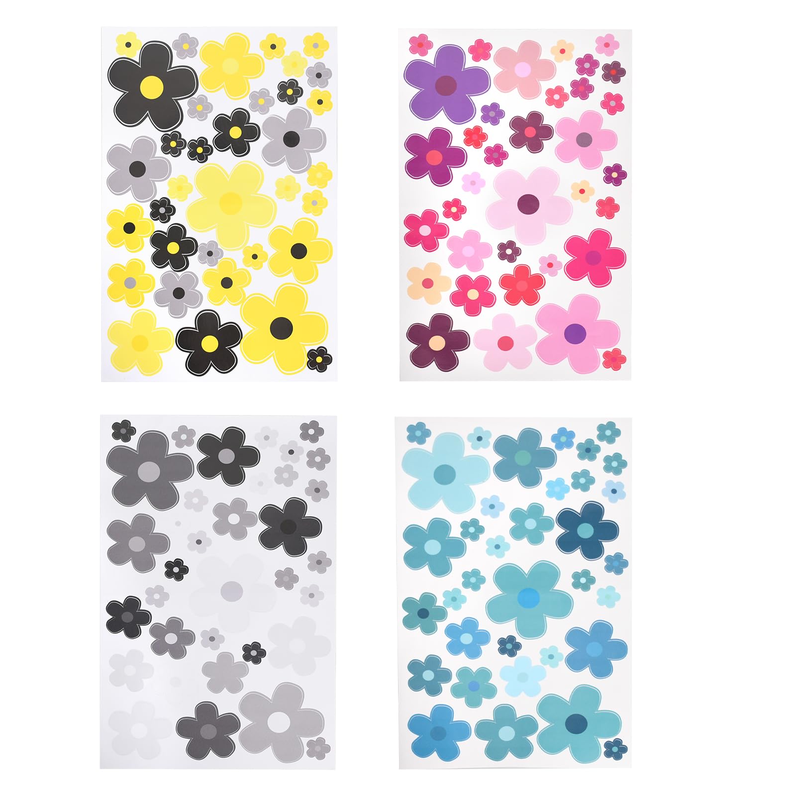 Waterproof Flower Sticker Set for Bike Frames, Luggage and Motorcycle