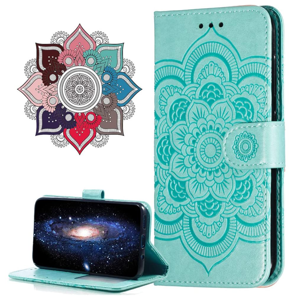 IMIRST Flip Case for iPhone 15 Plus PU Leather Wallet Closure Embossed Shockproof Cover
