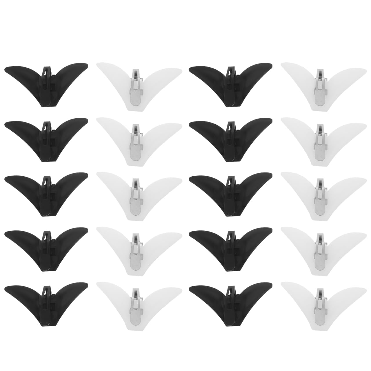 ABOOFAN 20pcs Tie Clips for Men â€Â" Metal & Plastic Necktie Holder Hardware with Secure